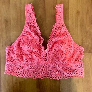 Coral bralette: NEW w/o tags
